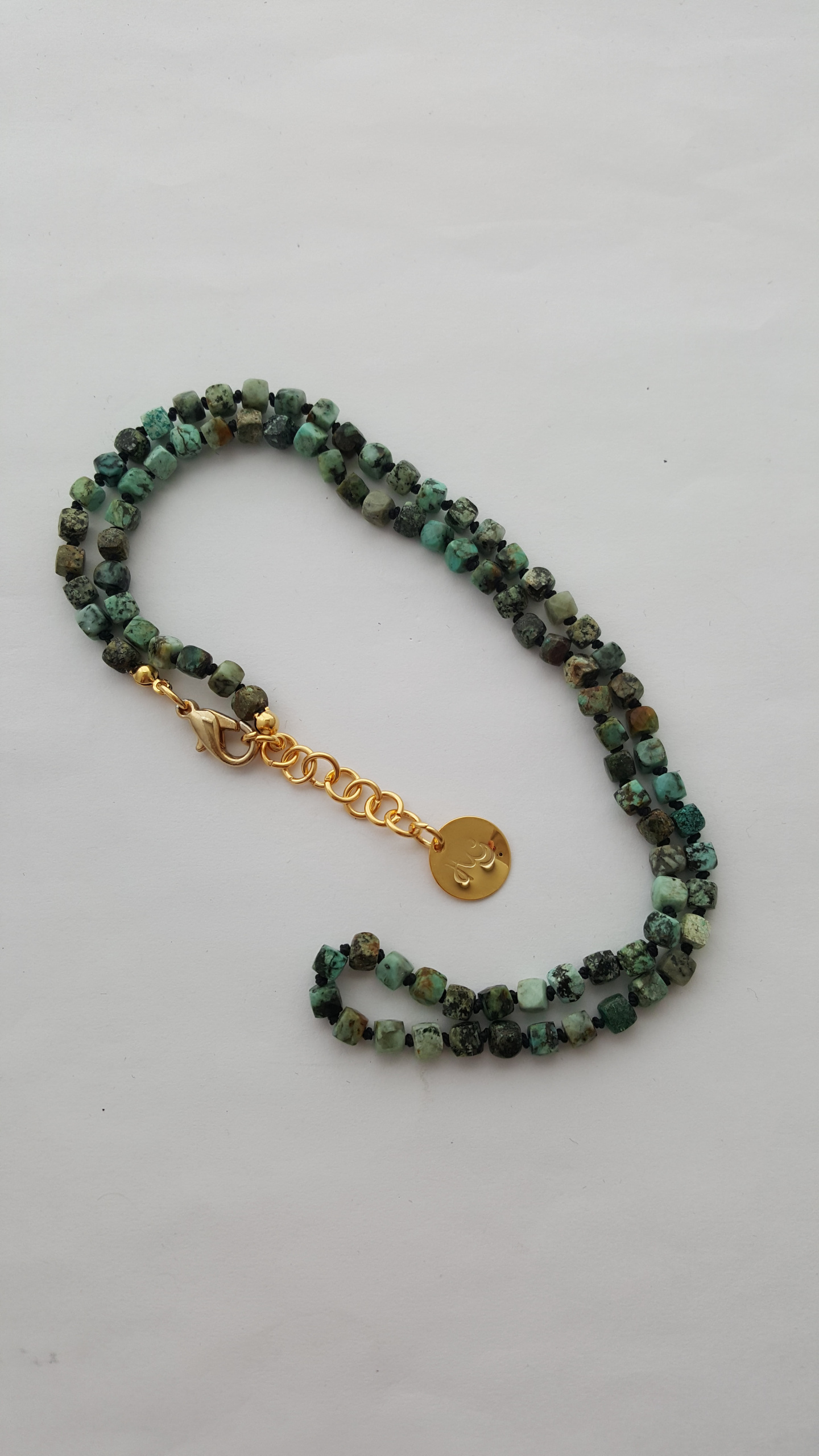 African turquoise gemstone necklace